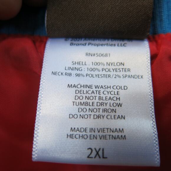 SONIC DRIVE IN Puffer Vest Size 2XL Blue Pockets Logo Uniform Car Hop Zipper - Picture 9 of 9